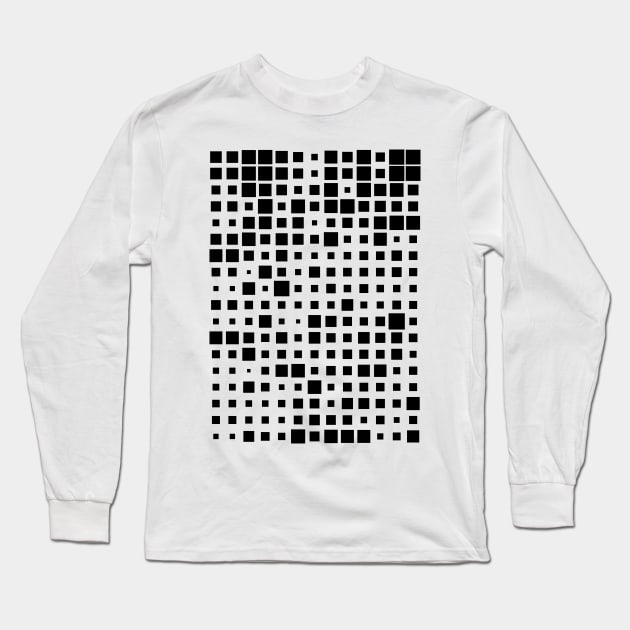 Black And Green Pattern Chessboard Long Sleeve T-Shirt by BraaiNinja